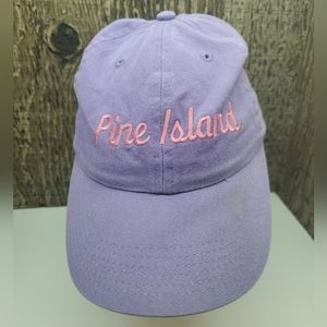 Pine Island Womens Purple Pink Embroidered Adjustable Baseball Hat Cap One Size